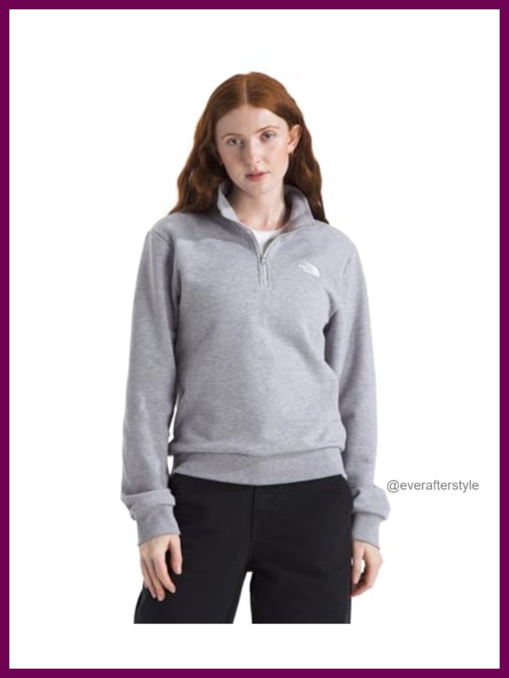 Women's Quarter Zip Pullover Sweater Cotton Blend Regular Fit Outdoor